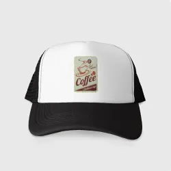 Кепка тракер с сеткой Coffee Cup Retro