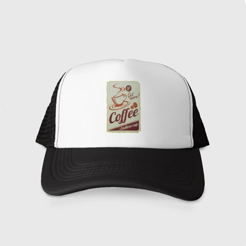 Кепка тракер с сеткой Coffee Cup Retro
