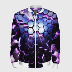 Мужской бомбер 3D Соты - 3d