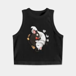 Женская укороченная майка-топ хлопок Дзи-Дзи и Лили