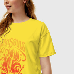 Женская футболка хлопок Oversize Одухотворенное Пламя - фото 2