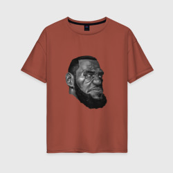 Женская футболка хлопок Oversize Angry LeBron