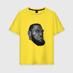 Женская футболка хлопок Oversize Angry LeBron