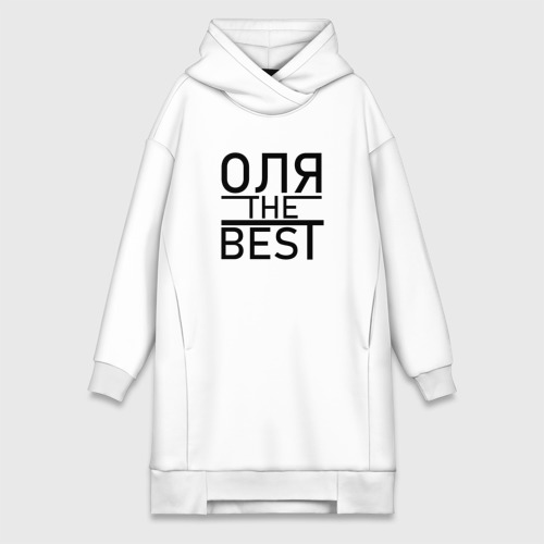 Платье-худи хлопок Оля the best, цвет белый