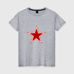Женская футболка хлопок Звезда ВС РФ