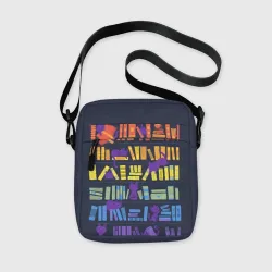 Сумка через плечо 3D Коты и книги