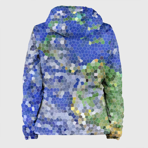Женская куртка 3D Планета Земля - пиксельный рисунок, цвет белый - фото 2