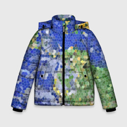Зимняя куртка для мальчиков 3D Планета Земля - пиксельный рисунок