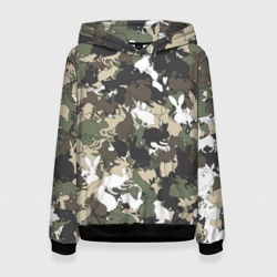 Женская толстовка 3D Камуфляж с кроликами