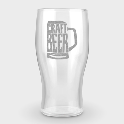 Бокал пивной с гравировкой с принтом A mug of craft beer, вид спереди №1