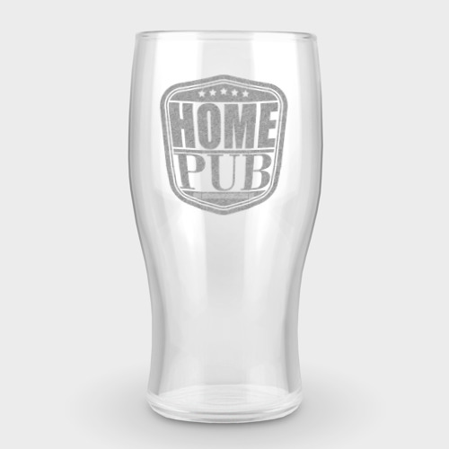 Бокал пивной с гравировкой Home pub emblem