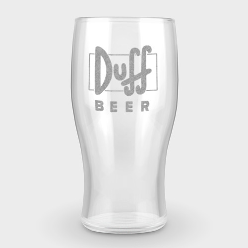 Бокал пивной с гравировкой с принтом Engraving duff beer, вид спереди №1