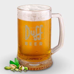 Кружка с с принтом Engraving duff beer для любого человека, вид спереди №2. Цвет основы: прозрачный
