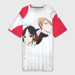 Платье-футболка 3D Kaguya and Shirogane Love