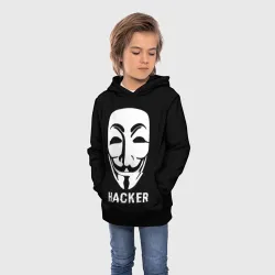 Детская толстовка 3D Маска хакера - фото 2