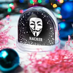 Игрушка Снежный шар Маска хакера - фото 2