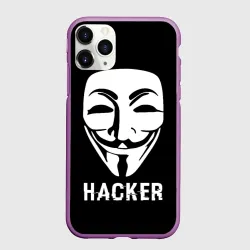Чехол для iPhone 11 Pro матовый Маска хакера