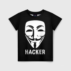 Детская футболка 3D Маска хакера