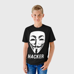 Детская футболка 3D Маска хакера - фото 2