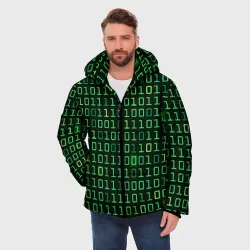 Мужская зимняя куртка 3D Двоичный Код Binary Code - фото 2