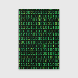 Обложка для паспорта матовая кожа Двоичный Код Binary Code