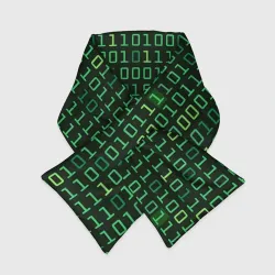 Шарф-пуховик 3D Двоичный Код Binary Code