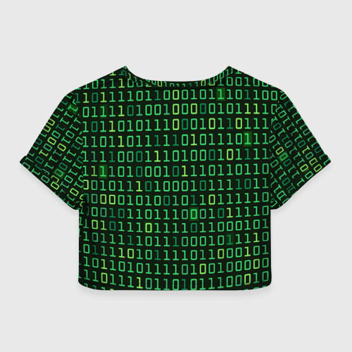 Женская футболка Crop-top 3D Двоичный Код Binary Code, цвет 3D печать - фото 2