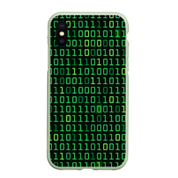 Чехол для iPhone XS Max матовый Двоичный Код Binary Code