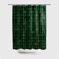 Штора 3D для ванной Двоичный Код Binary Code