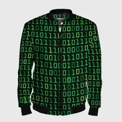 Мужской бомбер 3D Двоичный Код Binary Code
