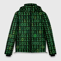 Мужская зимняя куртка 3D Двоичный Код Binary Code