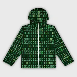 Женская ветровка 3D Двоичный Код Binary Code