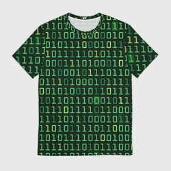 Мужская футболка 3D Двоичный Код Binary Code