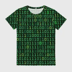 Женская футболка 3D Двоичный Код Binary Code