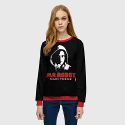 Женский свитшот 3D MR robot Хакер - фото 2