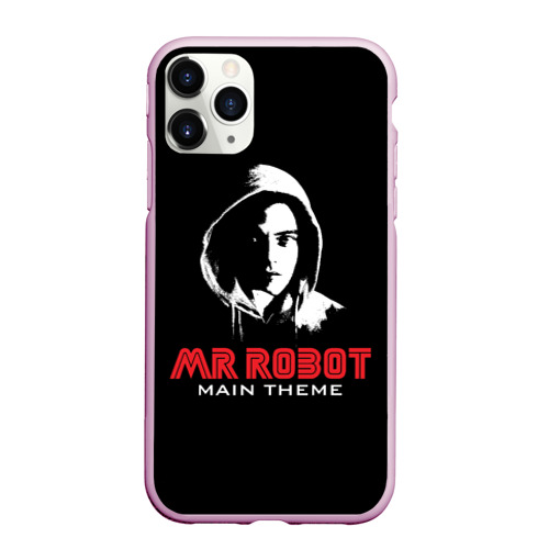 Чехол для iPhone 11 Pro Max матовый MR robot Хакер, цвет розовый