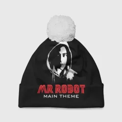 Шапка 3D c помпоном MR robot Хакер
