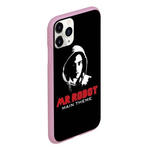 Чехол для iPhone 11 Pro Max матовый MR robot Хакер, цвет розовый - фото 3