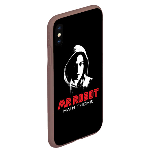 Чехол для iPhone XS Max матовый MR robot Хакер, цвет коричневый - фото 3