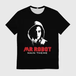 Мужская футболка 3D MR robot Хакер