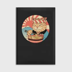 Ежедневник Catana Ramen - рыжий кот ест лапшу рамен в японии