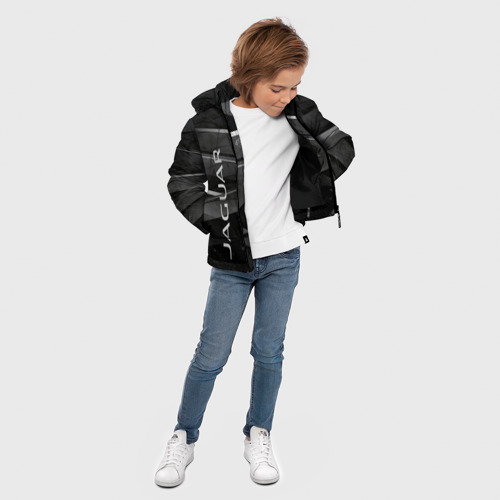 Зимняя куртка для мальчиков 3D Jagur ягуар абстракция, цвет черный - фото 5