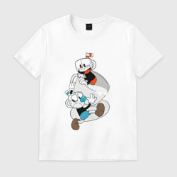 Мужская футболка хлопок Чашки Cuphead