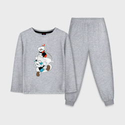 Детская пижама с лонгсливом хлопок Чашки Cuphead