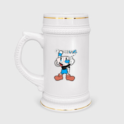 Кружка пивная Синяя чашка Cuphead