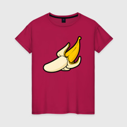 Женская футболка хлопок Почисть банан