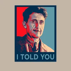 Мужской свитшот хлопок Orwell - I told you - фото 2