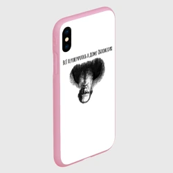 Чехол для iPhone XS Max матовый Все перевернулось - мем с Толстым - фото 2