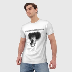 Мужская футболка 3D Все перевернулось - мем с Толстым - фото 2