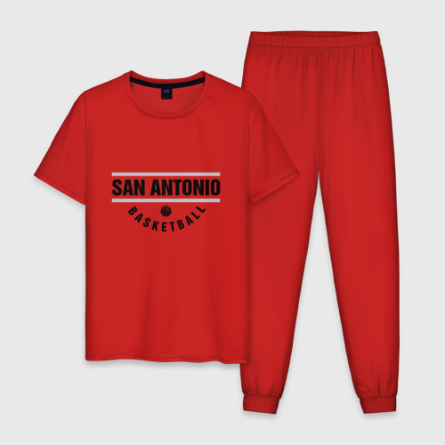 Мужская пижама хлопок San Antonio Basketball, цвет красный
